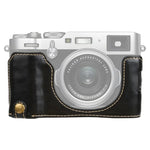 1/4インチネジ PUレザー カメラハーフケースベース FUJIFILM X100V 用, FUJIFILM X100V 用