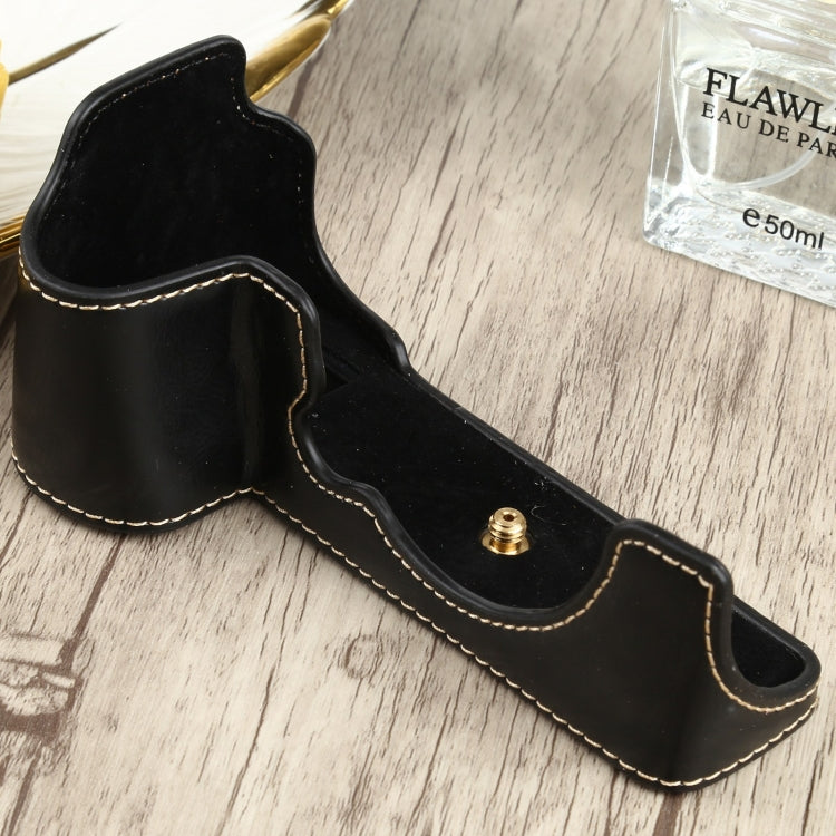 1/4インチネジ PUレザー カメラハーフケースベース FUJIFILM X-S10 用, FUJIFILM X-S10 用