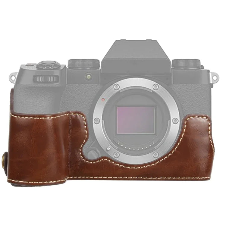 1/4インチネジ PUレザー カメラハーフケースベース FUJIFILM X-S10 用, FUJIFILM X-S10 用