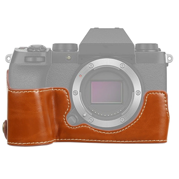 1/4インチネジ PUレザー カメラハーフケースベース FUJIFILM X-S10 用, FUJIFILM X-S10 用