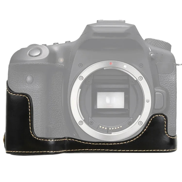 1/4インチネジ PUレザー カメラハーフケースベース Canon EOS 90D 用, Canon EOS 90D 用