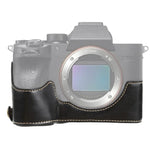 1/4インチネジ PUレザー カメラハーフケースベース Sony ILCE-7RM4 / A7RM4 / A7R IV 用, Sony ILCE-7RM4 用
