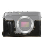 1/4インチネジ PUレザー カメラハーフケースベース FUJIFILM XE4用、FUJIFILM XE4用