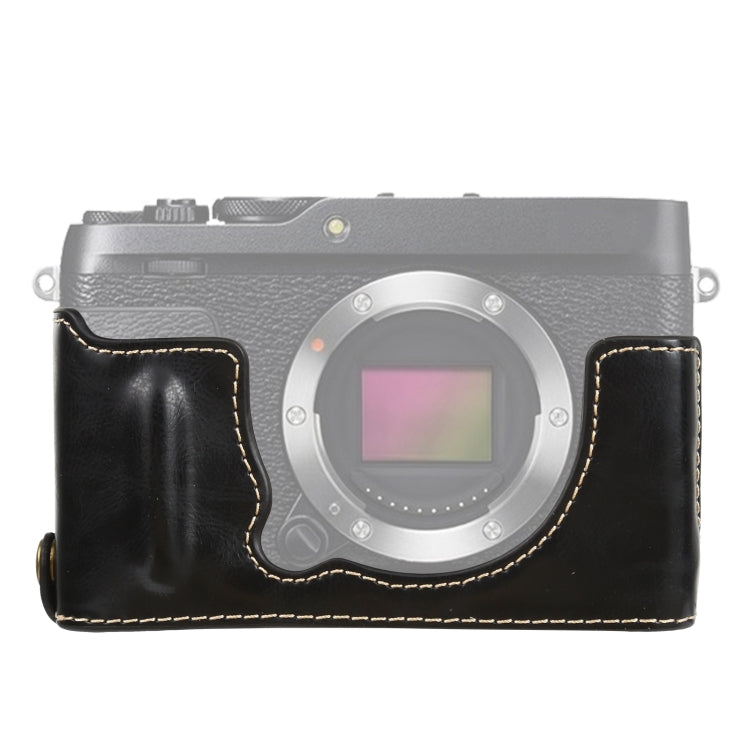 1/4インチネジ PUレザー カメラハーフケースベース FUJIFILM XE4用、FUJIFILM XE4用