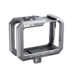 RUIGPRO GoPro HERO10 Black / HERO9 Black用 メタルボーダーフレームマウント保護ケージ デュアルコールドシューベース付き、シルバーグレー