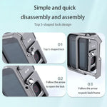 RUIGPRO GoPro HERO10 Black / HERO9 Black用 メタルボーダーフレームマウント保護ケージ デュアルコールドシューベース付き、シルバーグレー