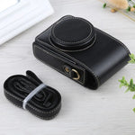 縦開きフルボディカメラPUレザーケースバッグ ストラップ付き Ricoh GR III / GRII、Sony ZV-1 / DSC-RX100M7 / RX100M6 / RX100M5 / RX100M2用、Ricoh GR III用
