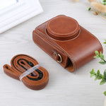 縦開きフルボディカメラPUレザーケースバッグ ストラップ付き Ricoh GR III / GRII、Sony ZV-1 / DSC-RX100M7 / RX100M6 / RX100M5 / RX100M2用、Ricoh GR III用