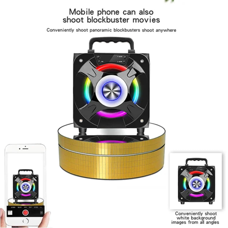 12cm 360度回転ターンテーブル マット電動ディスプレイスタンド ビデオ撮影小道具 ターンテーブル 最大荷重：3kg 12cmマットブラック、12cmマットホワイト