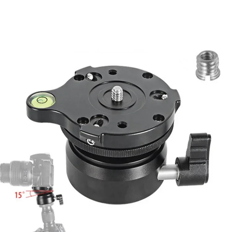 BEXIN DY-60N 3/8インチネジ ドーム型プロフェッショナルトライポッドレベリング 360度パノラマヘッドベース 気泡レベル＆3/8インチネジアダプター付き、DY-60N 3/8インチ