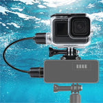GoPro HERO10 Black / HERO9 Black 用 30m防水充電ハウジングケース バックル付き ベーシックマウント＆ネジ付き, GoPro HERO9 Black / 充電用