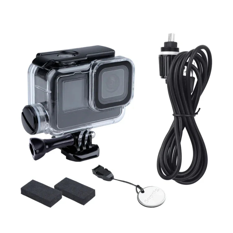 GoPro HERO10 Black / HERO9 Black 用 30m防水充電ハウジングケース バックル付き ベーシックマウント＆ネジ付き, GoPro HERO9 Black / 充電用
