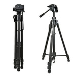 WeiFeng WT-3560 3段折りたたみ脚 ライブ配信用アルミ合金トライポッドマウント、WT-3560