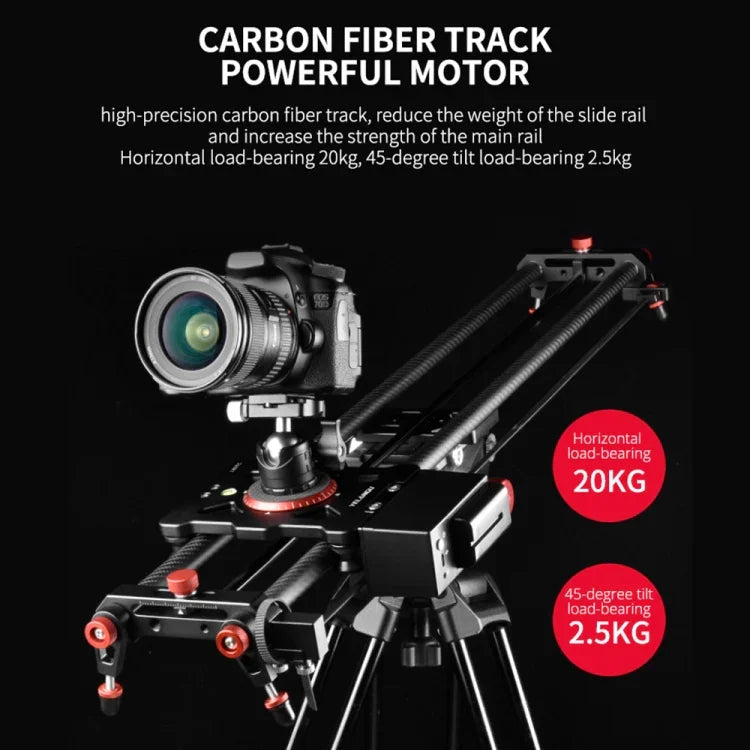 YELANGU L80TC 80cm 電動スライドレールトラック 2.4GHzリモコン付き SLRカメラ / ビデオカメラ用、L80TC 80cm