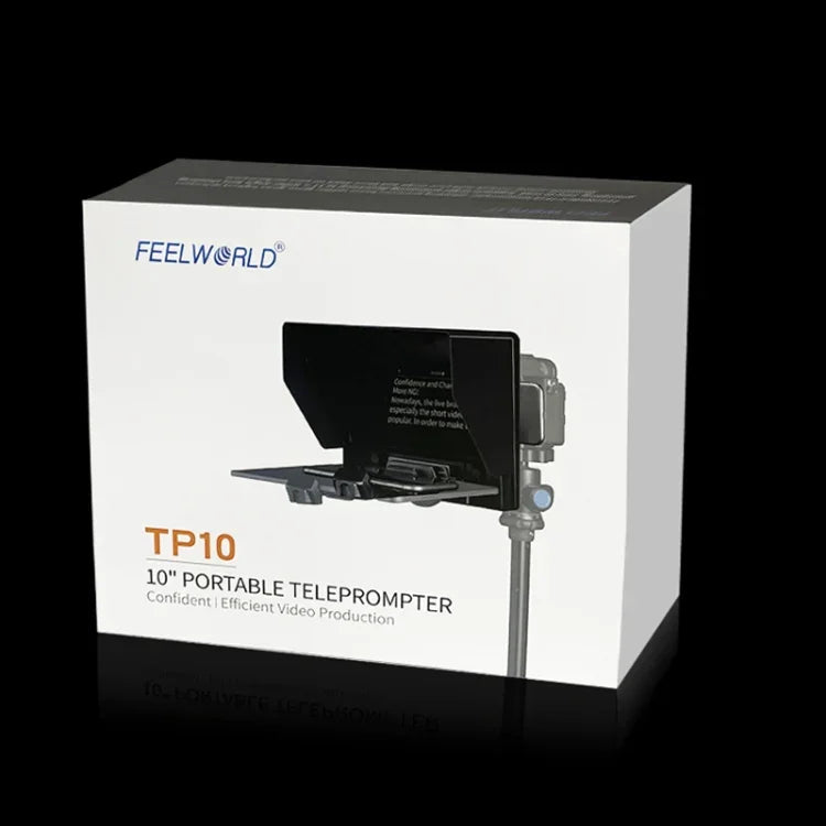 FEELWORLD TP10 ポータブル10インチ折りたたみテレプロンプター リモコン付き レンズアダプターリング 10インチ以下スマートフォン / タブレット用、TP10