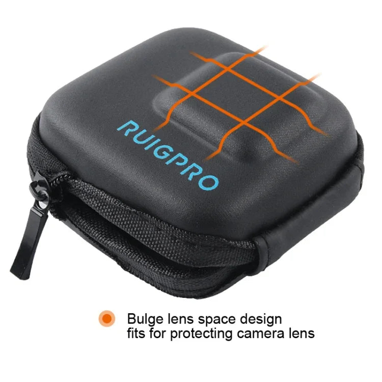 RUIGPRO 超ミニ EVA収納保護ケースボックス for GoPro Hero11 Black / HERO10 Black / HERO9 Black / HERO8 Black /7 /6 /5, GoPro HERO7 /6 /5 用