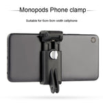 セルフィースティック モノポッド マウント 電話クランプ iPhone、Samsung、HTC、Sony、LG 他スマートフォン対応、クリップ範囲：6-9cm、電話クランプ