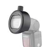 Godox TT685 / V860II / V350 / TT600用 Godox S-R1 フラッシュスピードライト ラウンドシェイプアダプター, S-R1