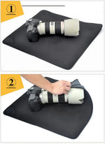 Canon / Nikon / Sony カメラレンズ用 耐衝撃ネオプレンバッグ マジックラップブランケット, サイズ: 25 x 25cm