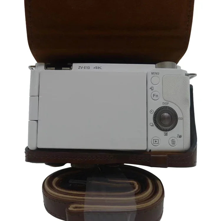 フルボディカメラ PUレザーケースバッグ Sony ZV-E10用