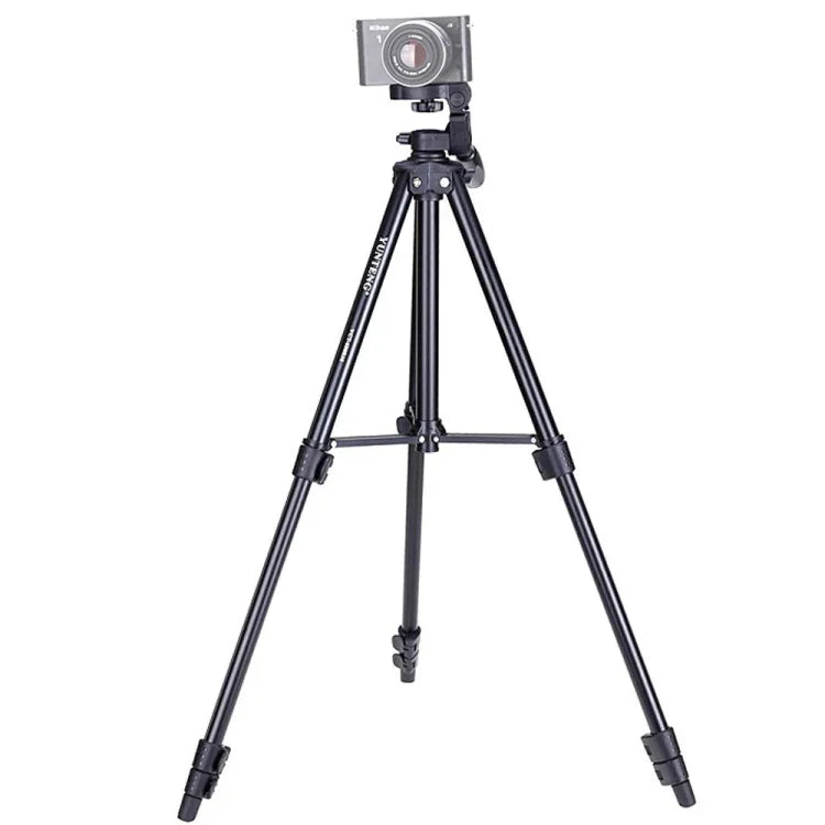 YUNTENG VCT-680RM 4段折りたたみ脚 アルミ合金三脚マウント 立体三脚ヘッド付き DSLR & デジタルカメラ用, 高さ調節: 46-138cm