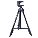 YUNTENG VCT-680RM 4段折りたたみ脚 アルミ合金三脚マウント 立体三脚ヘッド付き DSLR & デジタルカメラ用, 高さ調節: 46-138cm