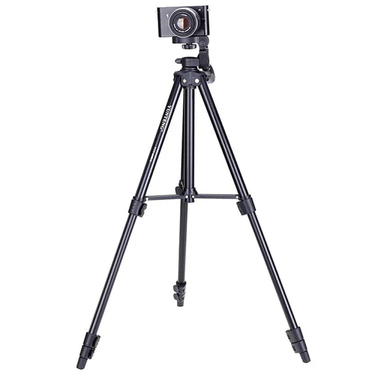 YUNTENG VCT-680RM 4段折りたたみ脚 アルミ合金三脚マウント 立体三脚ヘッド付き DSLR & デジタルカメラ用, 高さ調節: 46-138cm