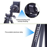 YUNTENG VCT-680RM 4段折りたたみ脚 アルミ合金三脚マウント 立体三脚ヘッド付き DSLR & デジタルカメラ用, 高さ調節: 46-138cm
