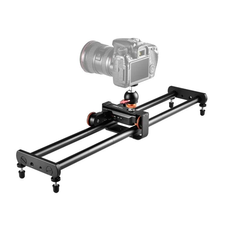 YELANGU L4X-60ET 60cm スプライシングスライドレールトラック＋トロリー用レールバックル＆ボールヘッド付き、SLRカメラ／ビデオカメラ用、L4X-60ET 60cm