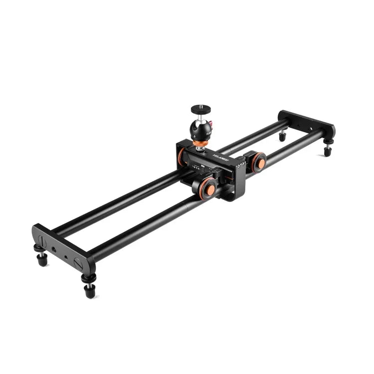 YELANGU L4X-60ET 60cm スプライシングスライドレールトラック＋トロリー用レールバックル＆ボールヘッド付き、SLRカメラ／ビデオカメラ用、L4X-60ET 60cm