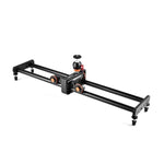 YELANGU L4X-60ET 60cm スプライシングスライドレールトラック＋トロリー用レールバックル＆ボールヘッド付き、SLRカメラ／ビデオカメラ用、L4X-60ET 60cm