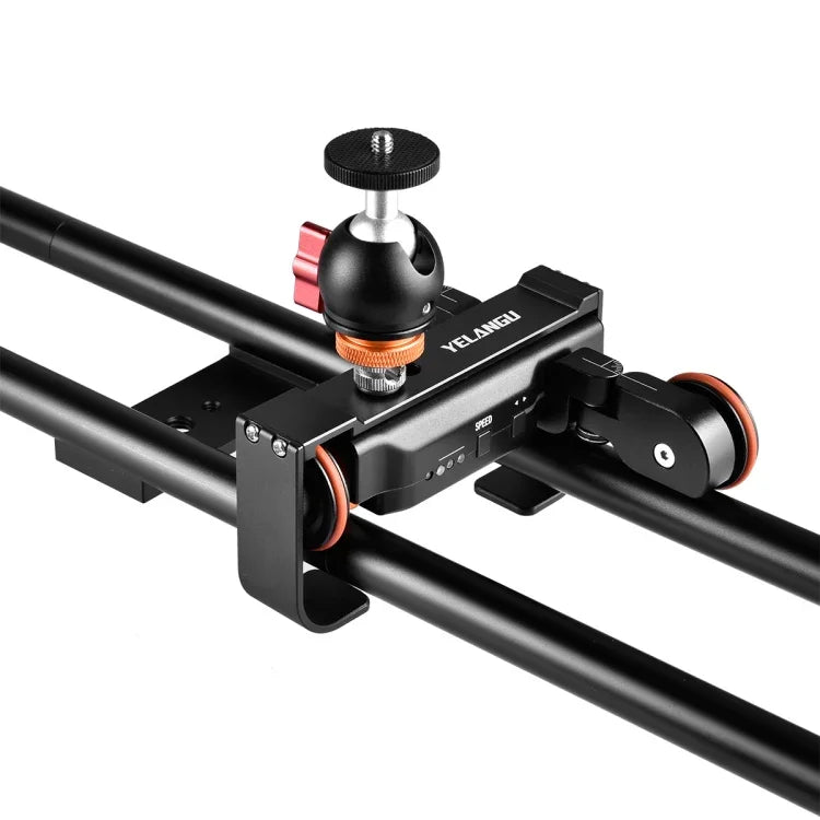 YELANGU L4X-60ET 60cm スプライシングスライドレールトラック＋トロリー用レールバックル＆ボールヘッド付き、SLRカメラ／ビデオカメラ用、L4X-60ET 60cm