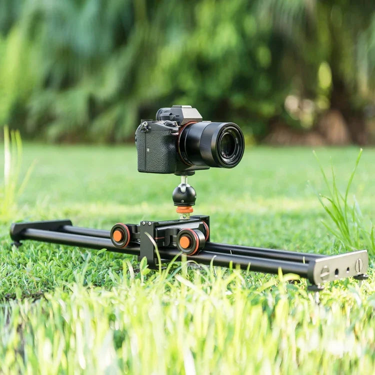 YELANGU L4X-60ET 60cm スプライシングスライドレールトラック＋トロリー用レールバックル＆ボールヘッド付き、SLRカメラ／ビデオカメラ用、L4X-60ET 60cm