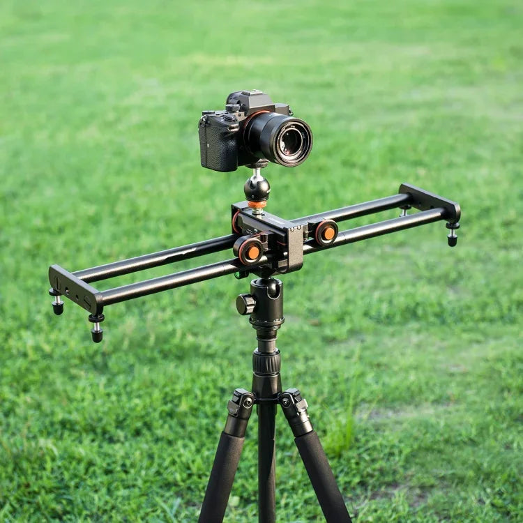 YELANGU L4X-60ET 60cm スプライシングスライドレールトラック＋トロリー用レールバックル＆ボールヘッド付き、SLRカメラ／ビデオカメラ用、L4X-60ET 60cm