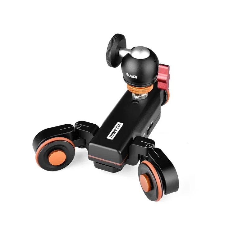 YELANGU L4X-BC カメラホイールドリー II 電動トラックスライダー 3輪ビデオプーリー ローリングドリーカー ボールヘッド付き、耐荷重：3kg、L4X-BC