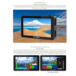 FEELWORLD LUT5 5.5インチ 超高輝度3000nit タッチスクリーン DSLRカメラ用フィールドモニター、LUT5