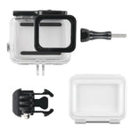 GoPro NEW HERO /HERO6 /5用 45m防水ハウジング保護ケース＋タッチスクリーンバックカバー バックルベーシックマウント＆ネジ付き レンズ取り外し不要 タッチスクリーン（透明）