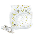 Stars Crystal PVC ハードケース カメラバッグ ショルダーストラップ付き FUJIFILM Instax Mini 11用、透明
