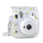 Stars Crystal PVC ハードケース カメラバッグ ショルダーストラップ付き FUJIFILM Instax Mini 11用、透明