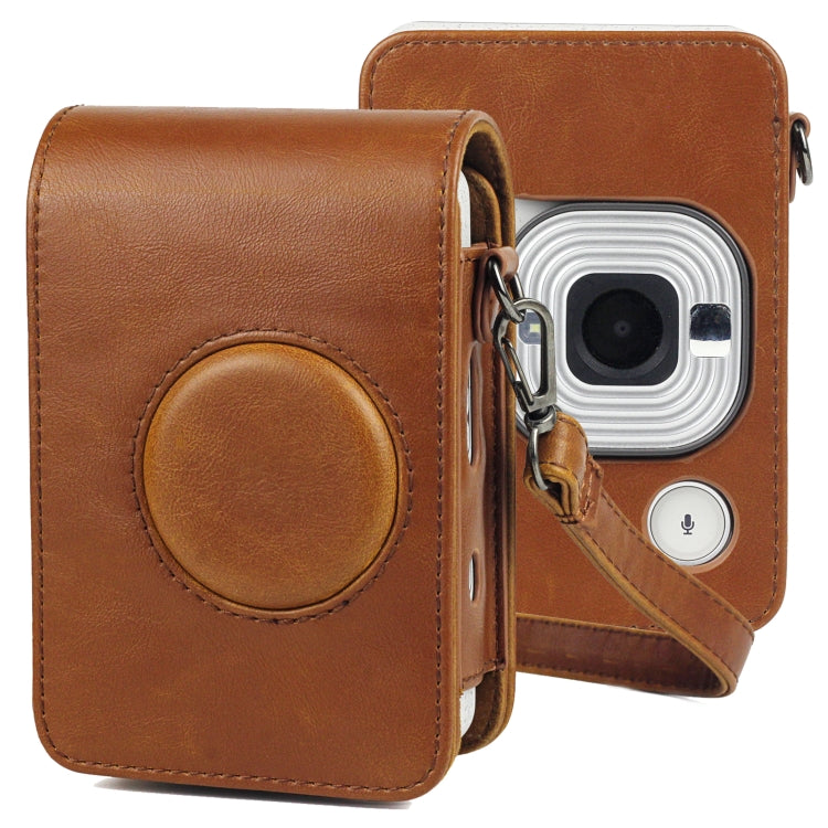 フルボディカメラ レトロ PUレザーケース バッグ ストラップ付き FUJIFILM instax mini Liplay用、FUJIFILM instax mini Liplay用