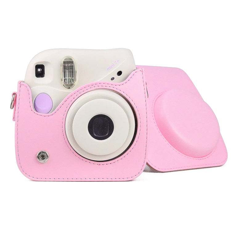 レトロ フルボディ PUレザーケース カメラバッグ ストラップ付き FUJIFILM instax mini 7+用、FUJIFILM instax mini 7+用
