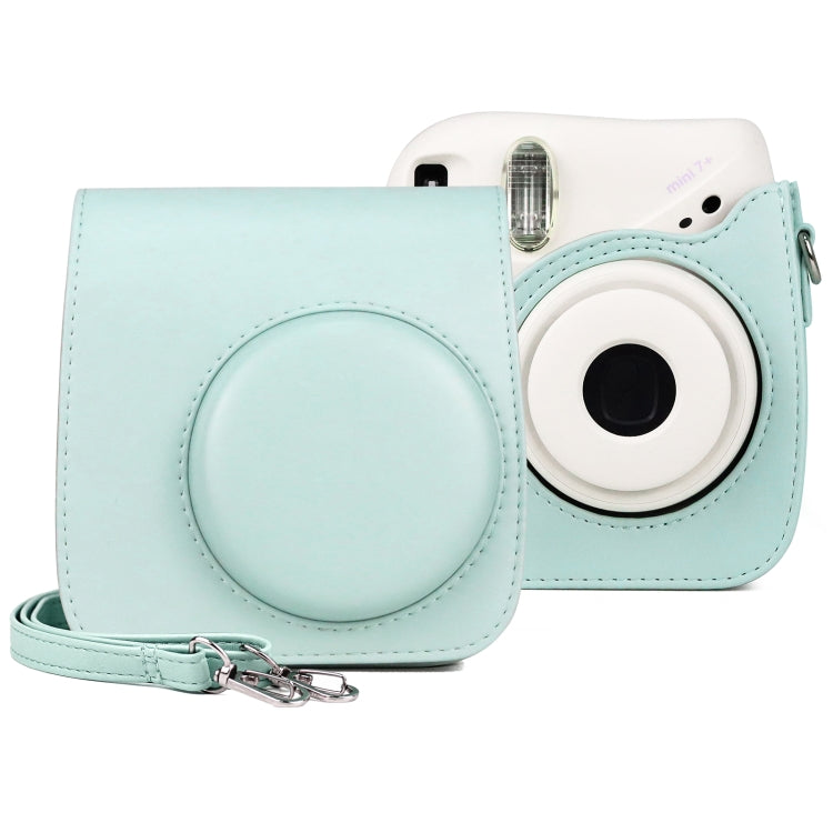 レトロ フルボディ PUレザーケース カメラバッグ ストラップ付き FUJIFILM instax mini 7+用、FUJIFILM instax mini 7+用