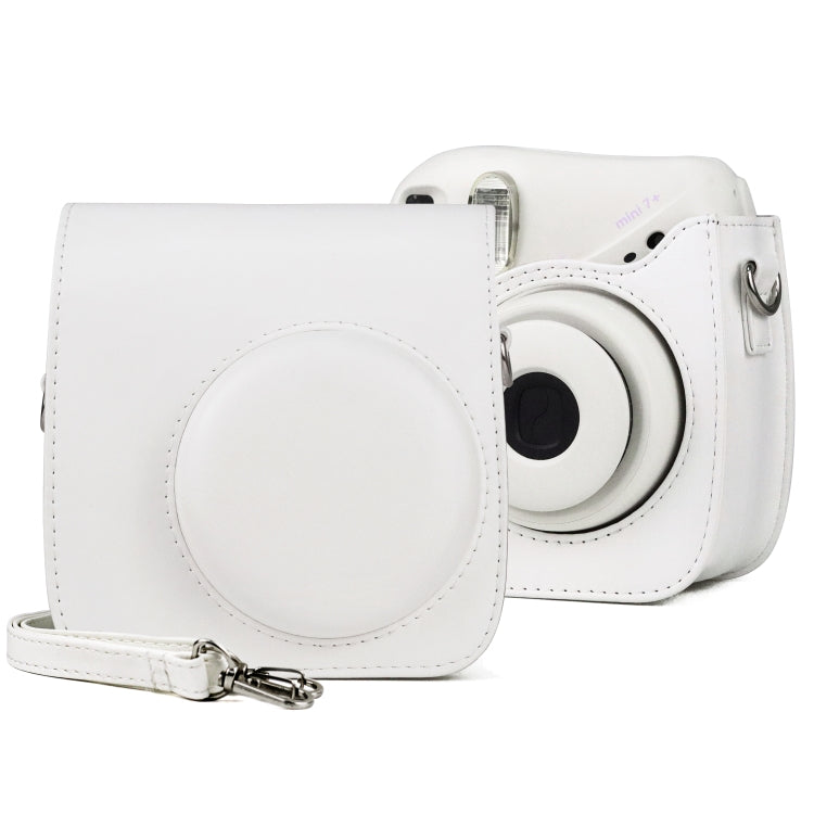 レトロ フルボディ PUレザーケース カメラバッグ ストラップ付き FUJIFILM instax mini 7+用、FUJIFILM instax mini 7+用