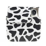 ミルクカウ フルボディ PUレザーケース カメラバッグ ストラップ付き FUJIFILM instax mini 7+用、ミルクカウ