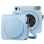 フルボディ PUレザーケース カメラバッグ ストラップ付き FUJIFILM instax Square SQ1用
