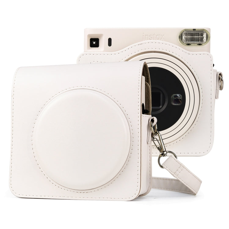 フルボディ PUレザーケース カメラバッグ ストラップ付き FUJIFILM instax Square SQ1用