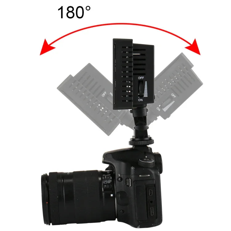HD-160 ホワイトライト LED ビデオライト カメラ装着用撮影補助光 Canon、Nikon、DSLRカメラ用 3枚フィルタープレート付き、HD-160