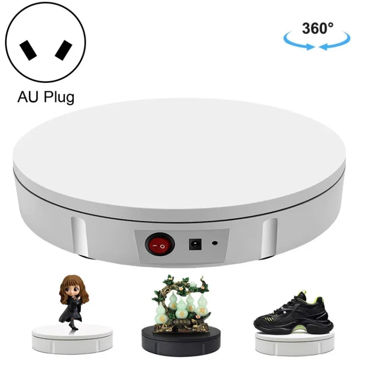 22cm Electric Rotating Display Stand Video Shooting Props Turntable, Load: 50kg, AU Plug, 22cm, AU Plug