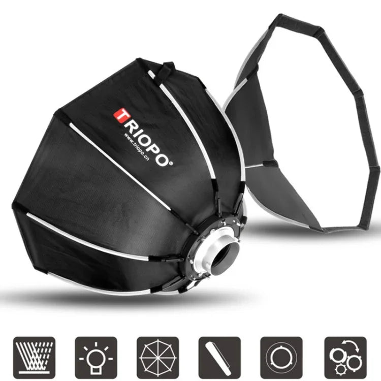 TRIOPO K2-55 55cm スピードライトフラッシュ オクタゴンパラボリックソフトボックス ボーエンスマウント ディフューザー, K2-55
