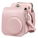 FUJIFILM Instax mini 11用ソリッドカラーフルボディカメラレザーケースバッグ、ストラップ付き